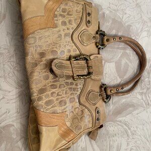 Arcadia  Beige Leather Bag Made in Italy